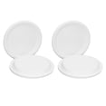 thumbnail image 2 of 100Pcs Disposable Oval Paper Plates 10 Inch White Compostable Microwaveable Freezerable Disposable Pulp Dish, 2 of 5