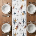 thumbnail image 6 of Blue Red Diamond Table Runner - 72 Inch Long, Kitchen Dining Table Runner Dresser Scarves, Modern Geometric Middle Century Farmhouse Decor for Coffee Tables Wedding Party Banquet, 6 of 8