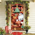 thumbnail image 2 of TanSiDing 1pcs Christmas Door Cover Decoration Santa Claus Front Door Cover Xmas Hanging Banner Santa Background for Home Holiday Christmas Decoration 35.43*70.87in, 2 of 6