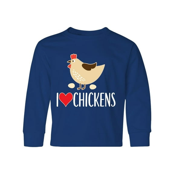 Inktastic Chickens Cute Farm Animal Long Sleeve Youth T-Shirt