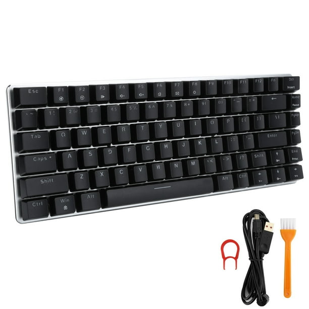 Teclado mecánico Ajazz AK33 Sincero Teclado negro con luz blanca 82 teclas interruptor azul