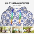 thumbnail image 4 of Wukai Plaid Flowers Print Womens Hoodies Fleece Sweatshirts Long Sleeve Sweaters Pullover Fall Outfits Winter Clothes-Medium, 4 of 7
