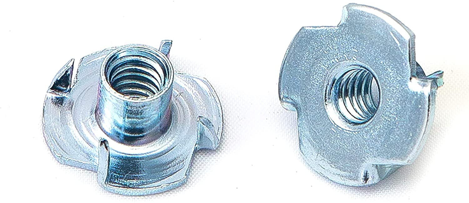 Qty 50 T-Nut Tee Nuts 1/4"-20x7/16"  8-18 Stainless Steel 4-Prong 