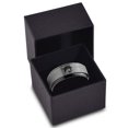 thumbnail image 3 of Tungsten Yin Yang Mythical Unicorns Band Ring 8mm Men Women Comfort Fit Black Step Bevel Edge Brushed Gray Polished, 3 of 4
