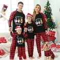 thumbnail image 2 of Pijamas familiares navideños a juego, conjuntos de pijamas de manga larga negra con My Gnomies, en julio, 2 of 3