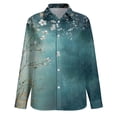 thumbnail image 4 of Stamzod Womens Button Down Shirts Oversized Long Sleeve Floral Printed Blouses Casual Work Tops Trendy 2026 Multicolor U M, 4 of 6
