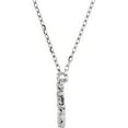 thumbnail image 2 of Precious Stars Unisex 14K White Gold 1/8 CTW White Natural Diamond Initial C Pendant Necklace, 2 of 3