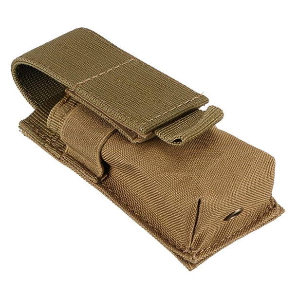 Bolsa de nailon para linterna al aire libre, bolsillos pequeños para hombres y mujeres, bolsa con hebilla mágica, accesorios exteriores, color caqui Inevent BB6874-02
