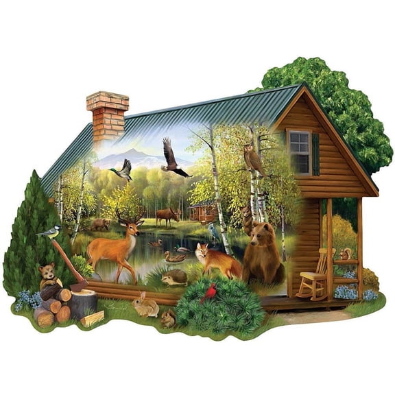 Bits and Pieces 300 Piece Puzzle – Cabin in the Wild by Thomas Wood