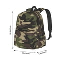 thumbnail image 4 of Mochila Jbofyee con estampado de camuflaje para hombre y mujer, color verde, 4 of 9