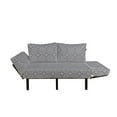 thumbnail image 2 of African Futon Couch, Antique Design Geometrical Shapes Symmetric Graphic Chevron Modern Display, Daybed with Metal Frame Upholstered Sofa for Living Dorm, Loveseat, Black White, by Ambesonne, 2 of 4