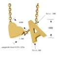 thumbnail image 2 of Womens Jewelry Initial Heart Necklace Heart Letter Necklace Personalized Monogram Necklace 1 Pc Necklace for Women Jewelry Gifts, 2 of 2