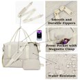 thumbnail image 3 of SportsNew Business Travel Bag with  Shoe Compartment  and Wet Pocket ,TSA Carry on Personal Item Bag  18x14x8 , Laptop Bag with USB Charging Port, Gym Tote Bag with Strip for Women(Beige Bag), 3 of 9