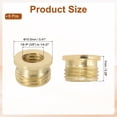thumbnail image 2 of Uxcell 7mm Lamp Finial Cap Brass Adapter, 6 Pcs Male 1/8 IP to Female 1/4-27 Lamp Holder Finial Full Thread Adapter, 2 of 6