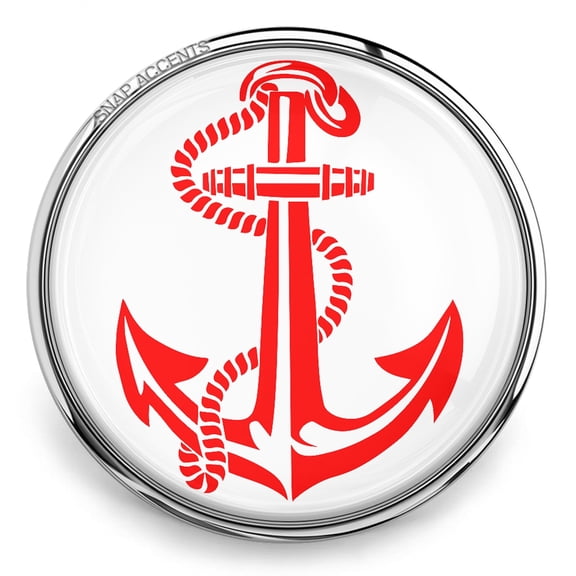 Choose Color | Anchor Snap Jewelry Ginger Charm Button, For Interchangeable DIY Customizable Accessories