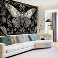 thumbnail image 5 of Boho Retro Black and White Moth Tapestry, Tapestry for Bedroom, Living Room Dorm Tapestry Wall Hanging,Aesthetic Vintage Plants Small Wall Tapestry, 60X40IN, 5 of 5