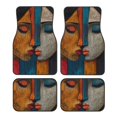 thumbnail image 1 of Honeii Abstract Colorful Duality Print Car Foot Mat Four-Piece Set - Front & Rear Universal Car Floor Mats for SUVs, Trucks, Sedans, 1 of 7