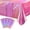 Pink, variant on Zhuge 4pcs Pink Plastic Tablecloths Shiny Disposable Table Covers Holographic Foil Tablecloth Iridescent Party Decorations Birthday Bridal Wedding Christmas, 53.93 x 107.87 Inch