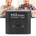 thumbnail image 4 of Commutateur d'Interface Multimédia HD, 48Gbps Haute Vitesse 2 en 1 Sortie Stable 8K 60Hz Répartiteur Vidéo pour Projecteur, 4 of 7