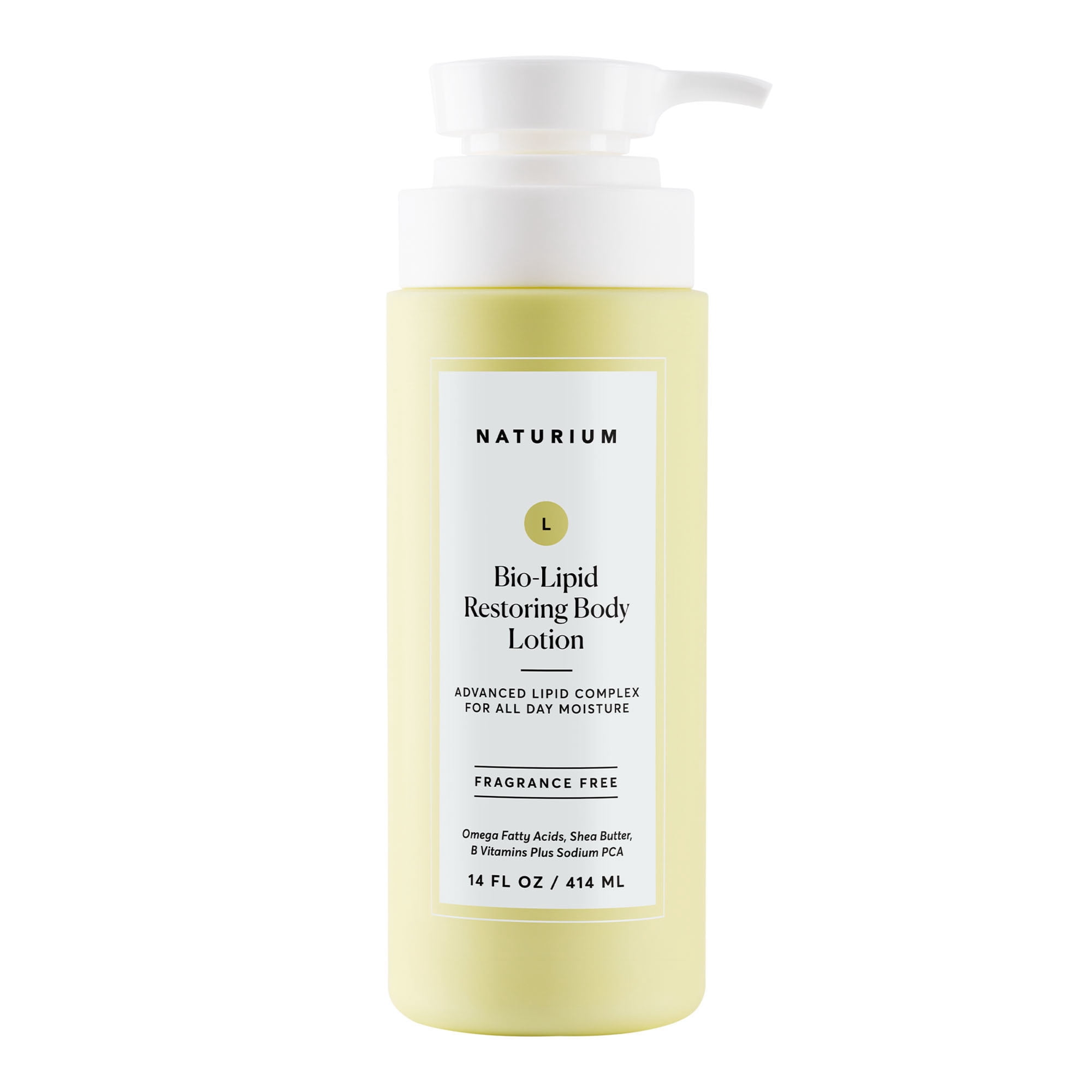Naturium Bio-Lipid Restoring Moisturizing Body Lotion with Shea Butter, Fragrance Free, 14 fl oz