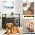 thumbnail image 7 of M optimized Dog Crate Furniture, Heavy Duty Decorative Dog Cage with Lockable 360° Wheels, Double Door Dog Kennel End Table for for Small Medium Large Dog, Rustic Brown, 7 of 7