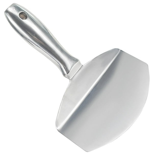 Cubo de Acero Inoxidable, Pala Arqueada, Espátula, Raspador, Herramienta para Yeso y Paneles de Yeso para Acabado de Paneles de Yeso.