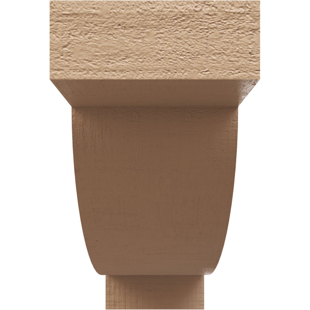 6"W x 36"D x 12"H Thin Alpine Rough Cedar Woodgrain TimberThane Corbel, Primed Tan