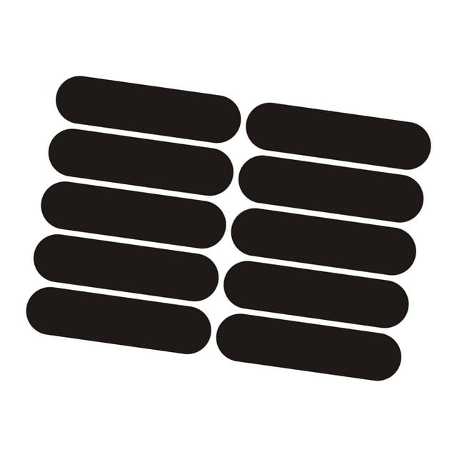 S SERENABLE 10 Pieces Reflective Stickers Reflective Tape Easy to Install Multifunctional Decals Warning Sticker for Vehicles Helmet Bike Black