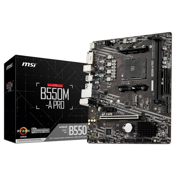 T. Madre MSI B550M-A PRO, ChipSet AMD B550,Soporta: AMD Ryzen 3ra MSI B550M-A PRO