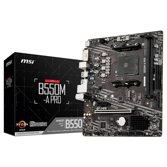 T. Madre MSI B550M-A PRO, ChipSet AMD B550,Soporta: AMD Ryzen 3ra MSI B550M-A PRO