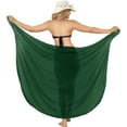 thumbnail image 5 of HAPPY BAY Women's Long Beachwear Sarong Coverups for Women Summer Beach Sarong Swimsuit Wrap Skirt Chiffon Bikini Cover ups One Size Pine, Solid, 5 of 5