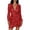 Red, variant on Elegant Sparkly Sequin Evening Gown Formal Party Dress With Tie Neck And Waist For Plus Size Women