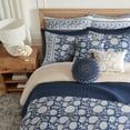 thumbnail image 3 of Levtex Home Adare Denim Reversible Twin / Twin XL Quilt Set (68x86in) with 1 Pillow Sham (26x20in) - Floral Bedding - Blue White - Cotton Twin Size Quilt Bedding Set - Lightweight, Soft, Pre-Washed, 3 of 6