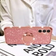 thumbnail image 4 of nancheng Shockproof Cell Phone Case for Samsung Galaxy A15 5G with Heart Ring Stand, Rose Butterfly, 4 of 5