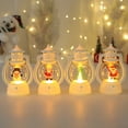thumbnail image 2 of Christmas Decorative Light Portable Santa Snowman Christmas Tree Led Lantern Lamp With Hanging Ring, 2 of 9