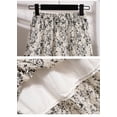 thumbnail image 4 of Falda midi con estampado floral vintage para mujer, falda vaporosa con capas y estampado de florecitas, atuendo retro para primavera y verano, 4 of 5