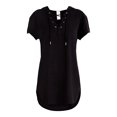 thumbnail image 5 of Time and Tru Women’s and Women’s Plus Terry Towel Lace Up Hooded Dress Coverup, Sizes XS-3X, 5 of 5