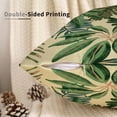 thumbnail image 4 of Dashan Tropical Leaves Throw Pillow Covers 20x20 Set of 4,Green Palm Leaf Decorative Pillow Cases for Bedroom Sofa Couch, 4 of 6
