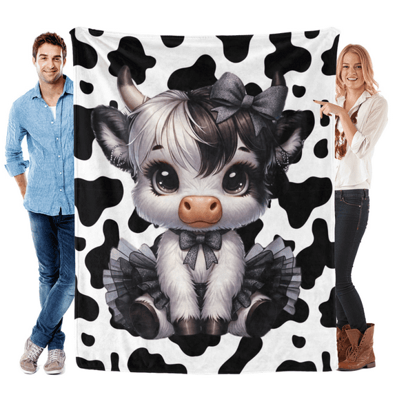 Cute Cow Blanket Gifts for Women Cow Gifts for Cows Lovers Soft Flannel Cows Throw Blanket for Kids Adults