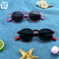 thumbnail image 5 of LAMBBAA 2 Pack Kids Sunglasses Silicone Flexible Frame for Boys Girls, UV Protection(Clear Purple,Red Black), 5 of 5