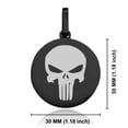 thumbnail image 2 of Stainless Steel Punisher Round Medallion Pendant Necklace, 2 of 3