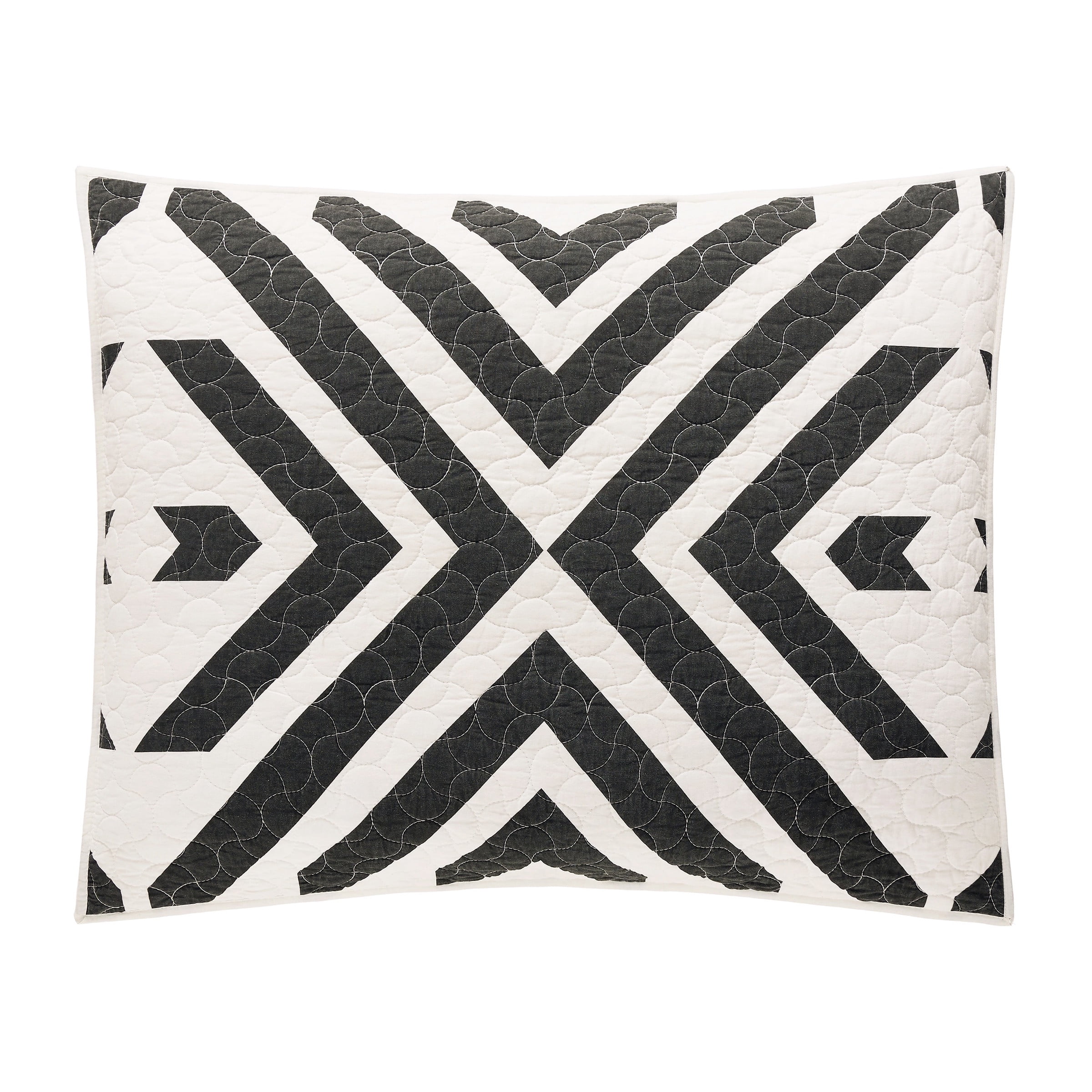 Queen Ranch 2-Piece Black/White Cotton Quilt Set - Twin/Twin XL, All Ages