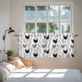 thumbnail image 3 of Rooster Farmhouse Black Tier Curtains 24 Inch Length, Farm Animals Simple Modern Cafe Short Curtains for Bathroom Over Sink, Small Kitchen Curtain Light Filtering Tiered Drapes 2 Panels 27.5"Wx24"L, 3 of 8