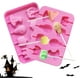 thumbnail image 3 of Moldes de silicona para caramelos de Halloween, moldes para piruletas, 8 cavidades, moldes para piruletas de chocolate, incluyendo murciélago, calabaza, fantasma, sombrero de bruja, moldes de caramel JAMW Sencillez, 3 of 5
