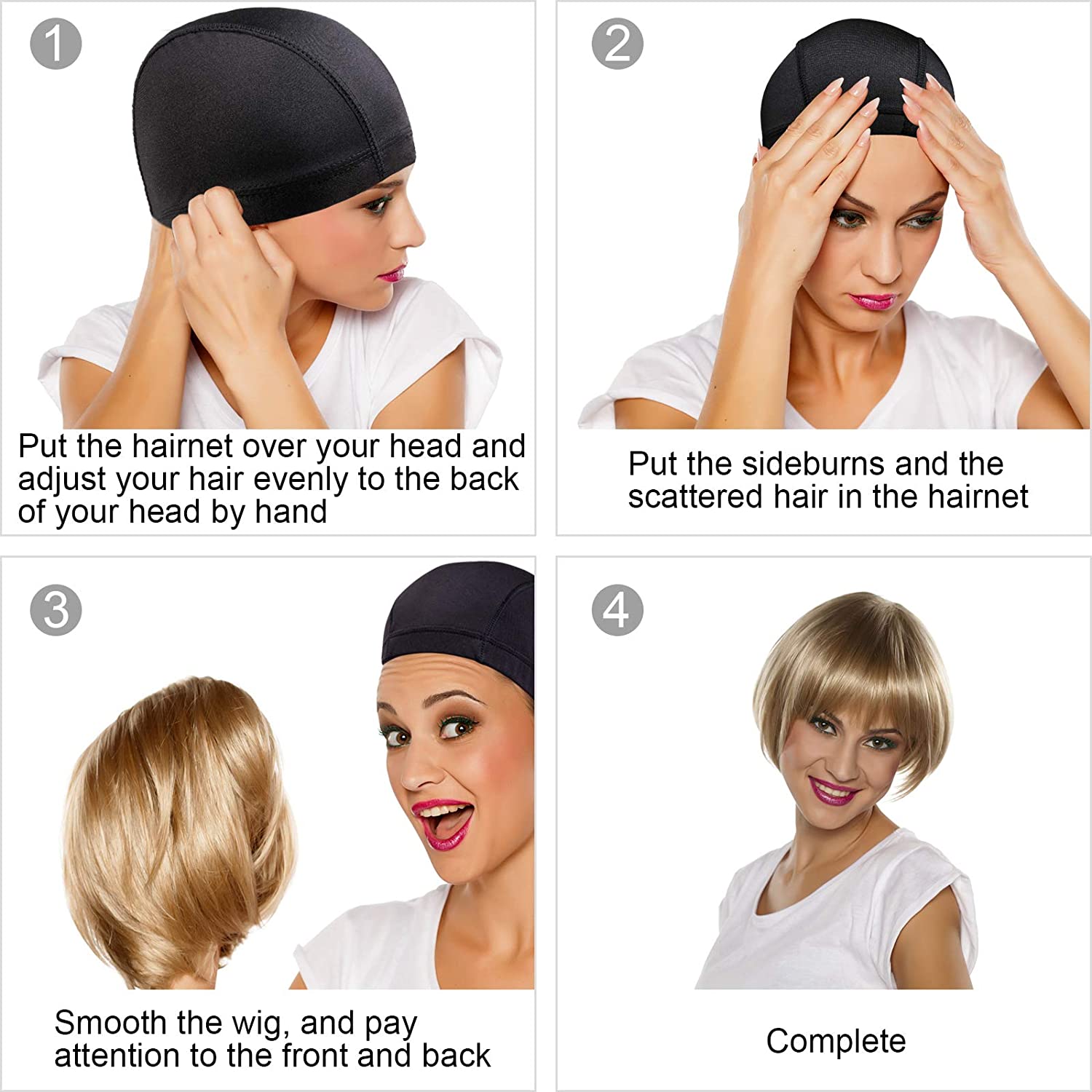 Soft Silk Wig Cap, Neutral Dome Style 