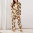 thumbnail image 2 of Lsque Corn 5 Pattern Long Sleeve Pajama Set for Women - Soft 2-Piece Sleepwear and Loungewear Set with Pockets, Comfy Nightwear-XX-Large, 2 of 7