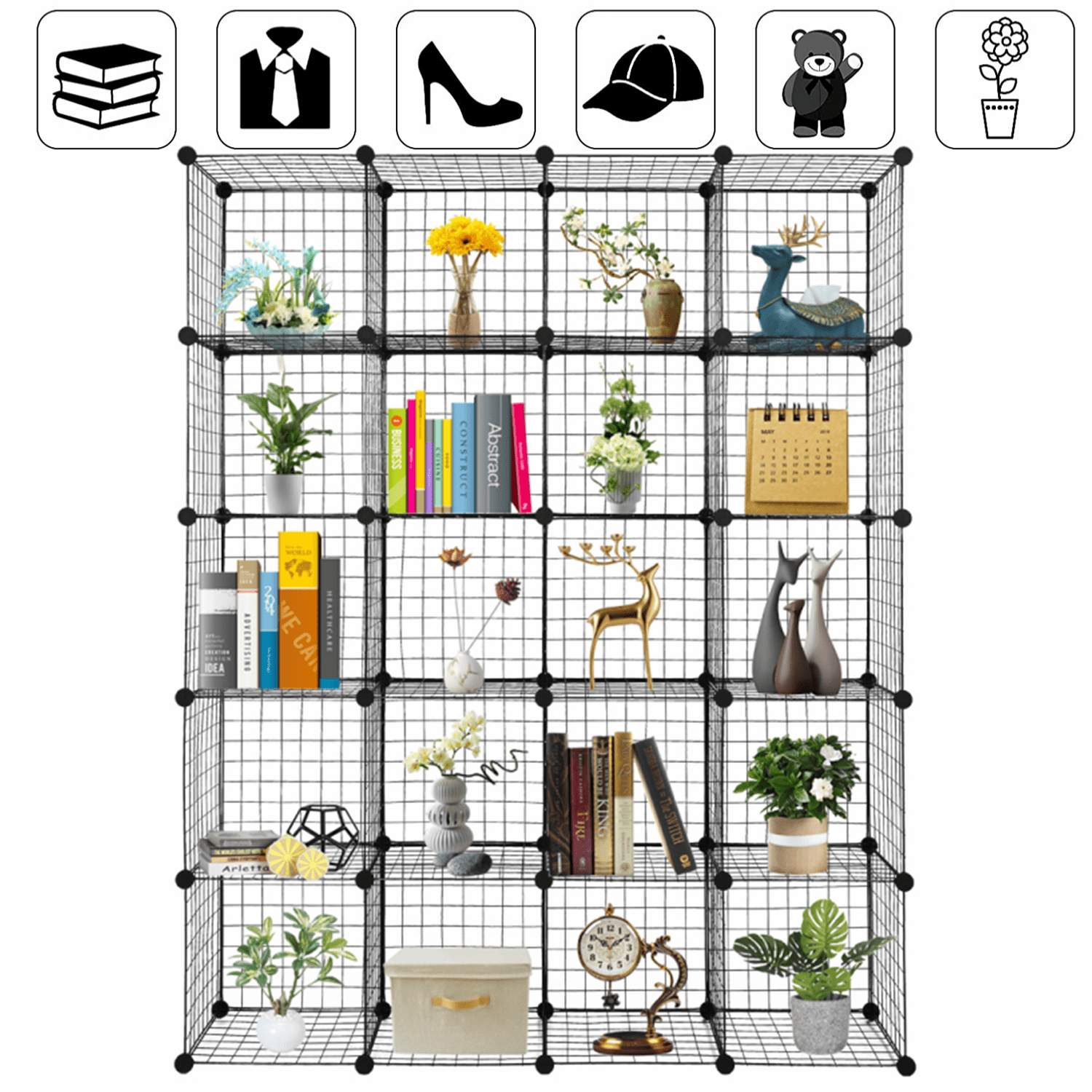 Private Jungle 20-Cube Organizer Cube Storage Shelves Origami Shelves Metal Grid Multifunction Unit Modular Bookcase Private Jungle 20-Cube Organizer Cube Storage Shelves Origami Shelves Metal Grid Multifunction Unit Modular Bookcase