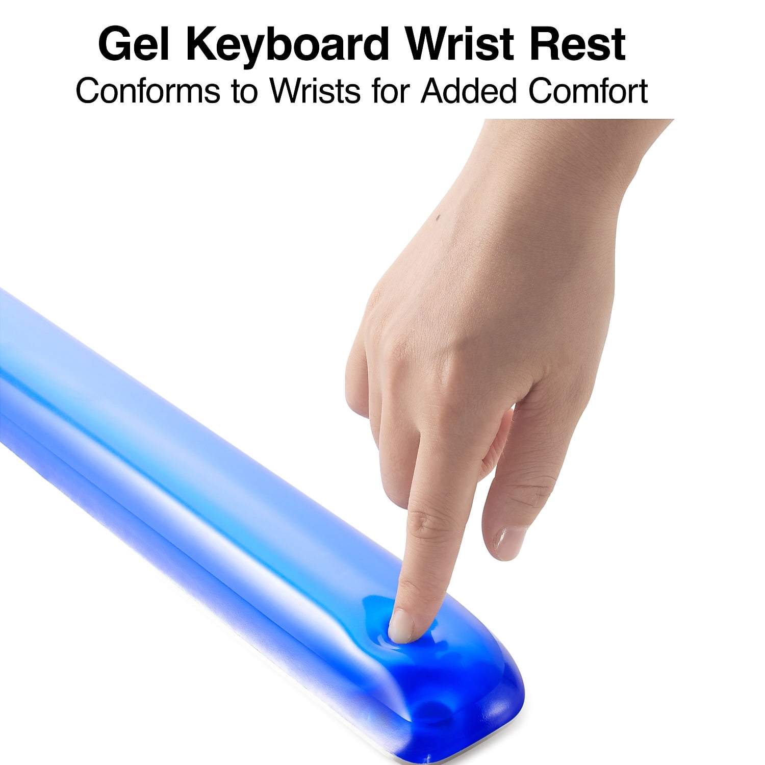 Staples Gel Wrist Rest Blue Crystal (79038) ST61806
