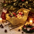 thumbnail image 2 of 13 Inch Christmas Sleigh Shaped Flower Basket,Candy and Storage Basket for Christmas Party and Family Decor,Holiday Gift 12.99*7.09*4.92IN, 2 of 9