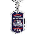 thumbnail image 5 of There Aren'T Many Things Motorcycle Dad Swivel Keychain Dog Tag Stainless Steel or 18k Gold, 5 of 10